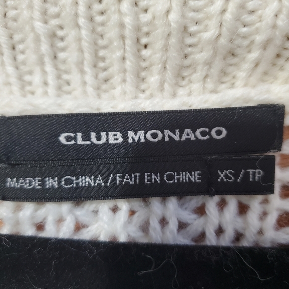Club Monaco Sweater Cowl Neck Ivory Knit Wool Alpaca Blend XS- Small TP - Picture 4 of 6